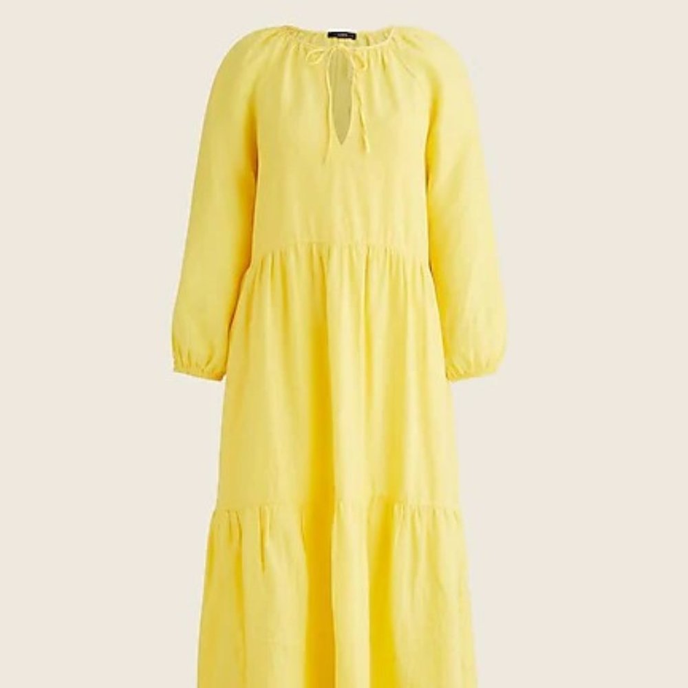 JCrew yellow maxi dress